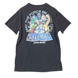 Star Wars Jerry Leigh Graphic Tee Mens L Black May The Force Be With You 2025